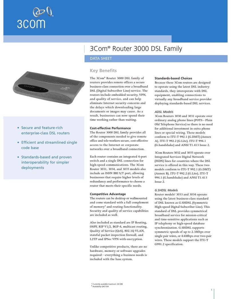 3Com Router 3030 datasheet
