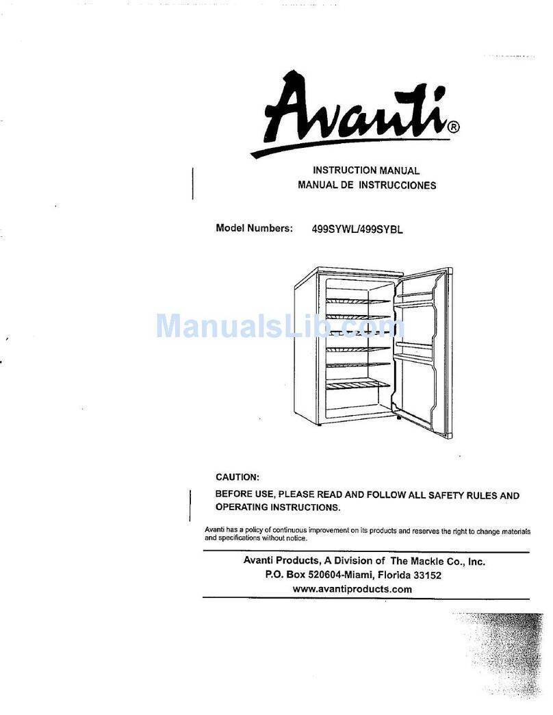 Avanti 499SYBL instruction manual