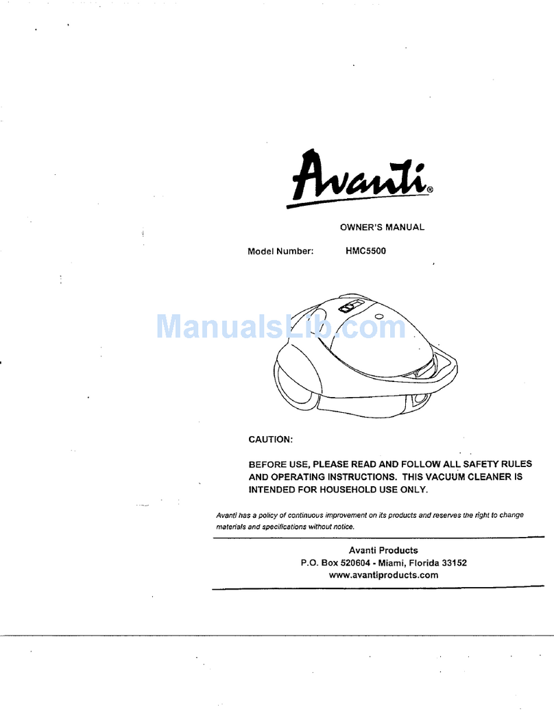 Avanti HMC5500 owner's manual