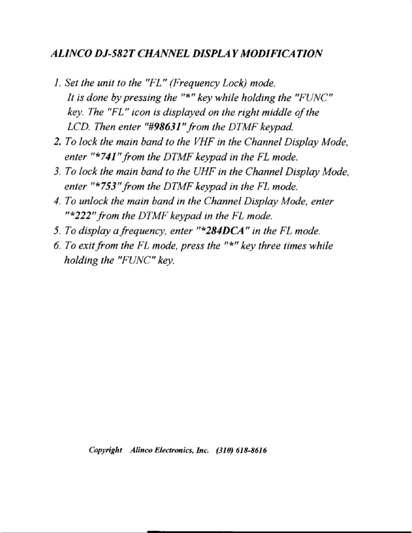 Alinco DJ-582T User manual