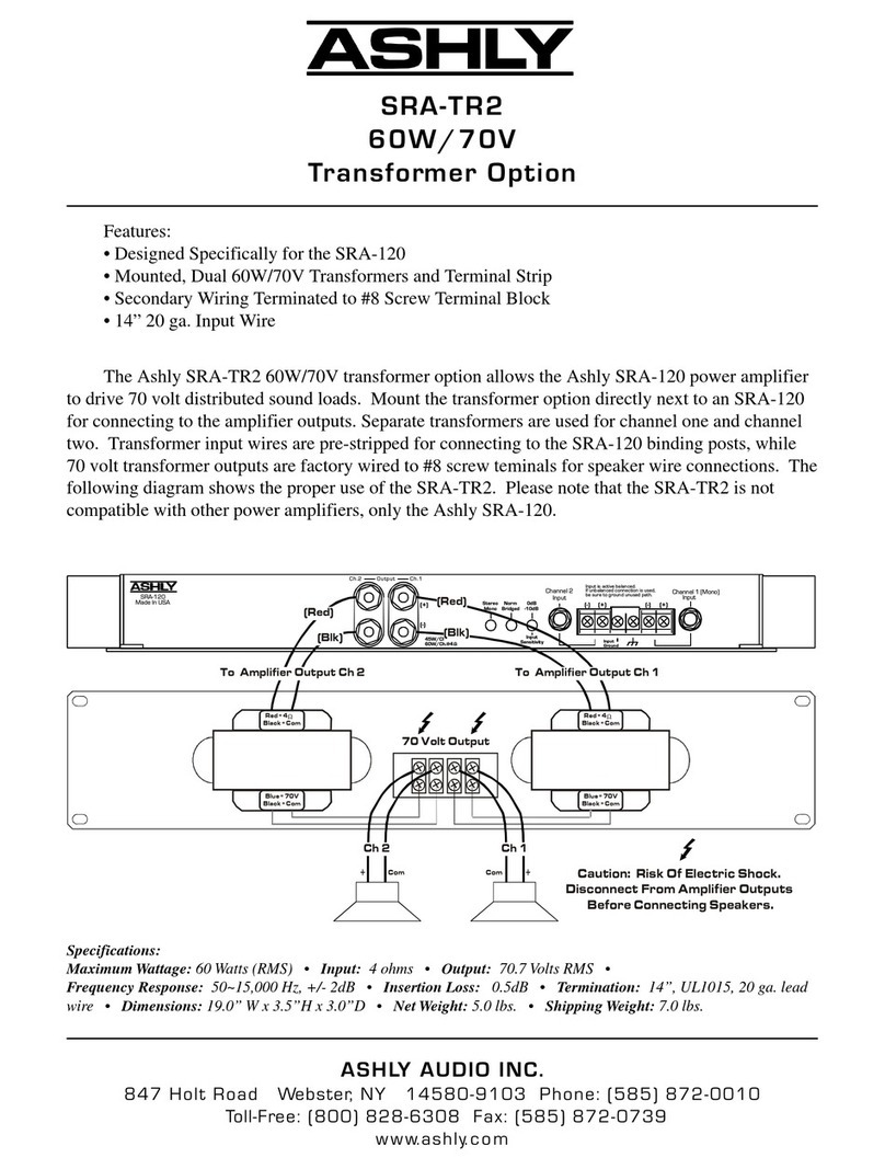 Ashly SRA-TR2 User manual