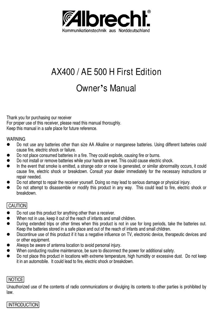 Albrecht AE 500 H First Edition User manual