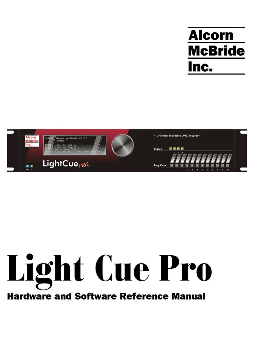 Alcorn Mcbride Light Cue Pro Hardware and software reference manual
