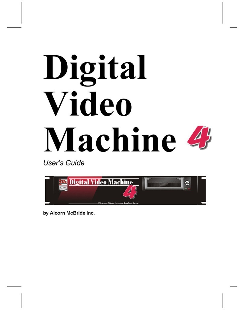 Alcorn Mcbride Digital Video Machine 4 User manual Alcorn Mcbride Digital Video Machine 4 User manual