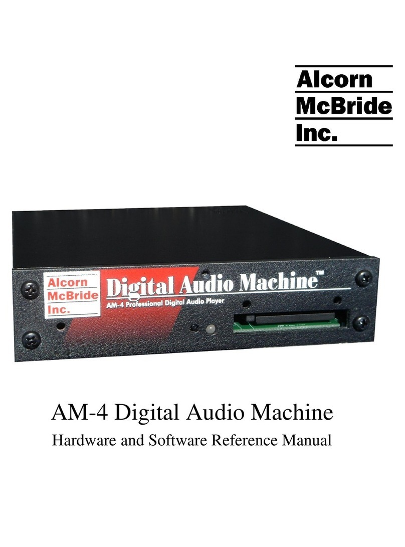 Alcorn Mcbride AM-4 User manual