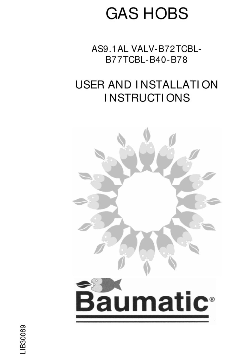 Baumatic AS9.1AL VALV-B72TCBL- B77TCBL-B40-B78 Operating instructions