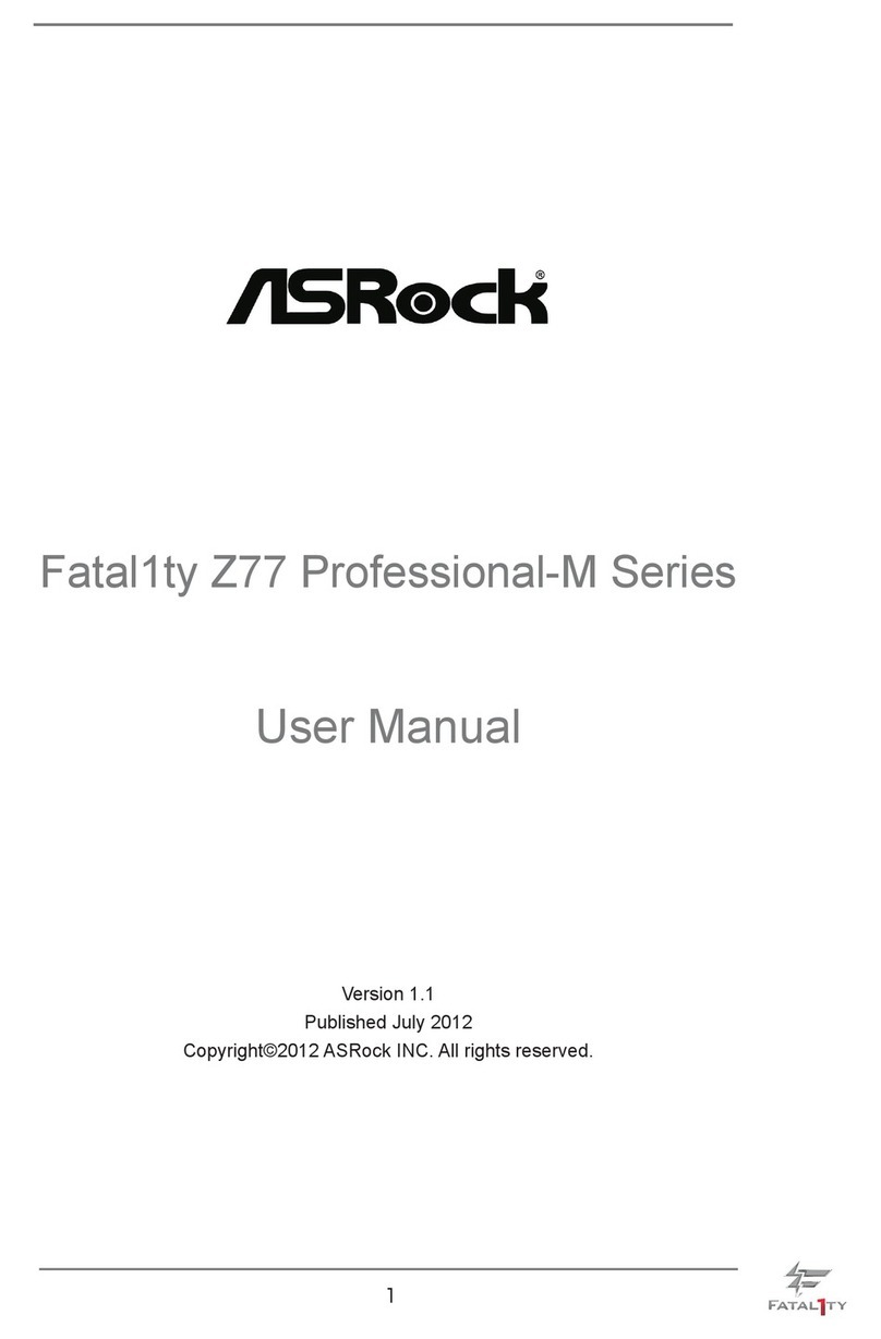 ASROCK Fatal1ty Z77 Professional-M series User manual