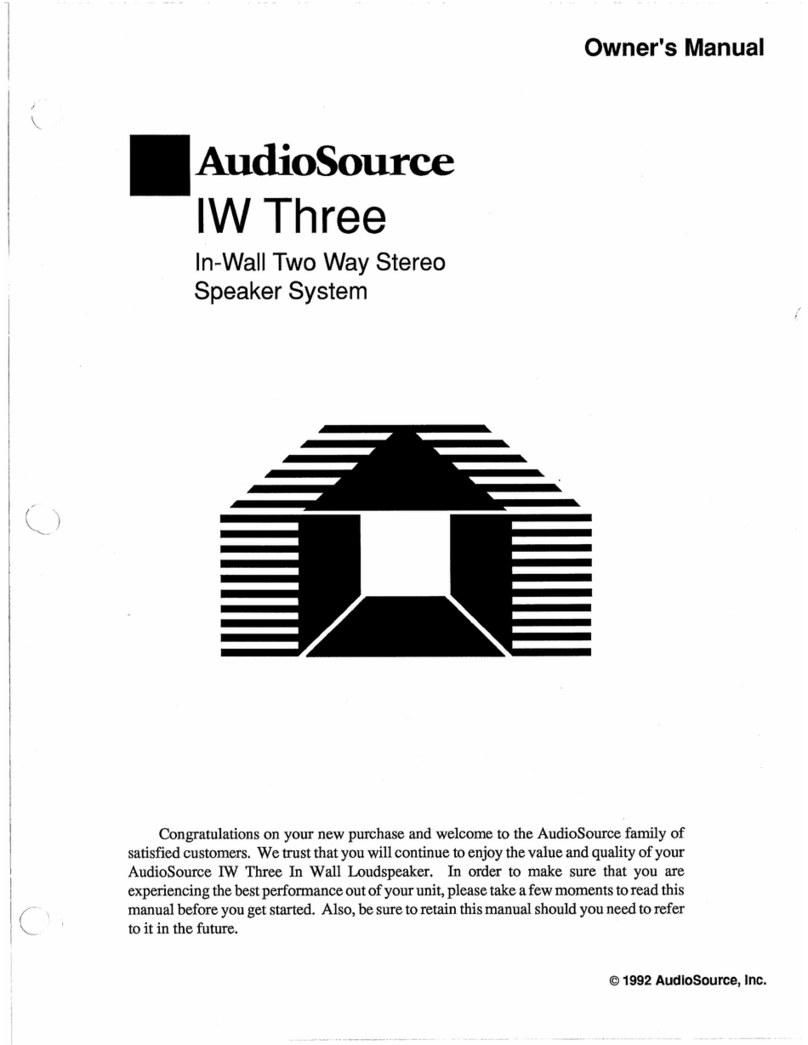 AudioSource IW Three User manual