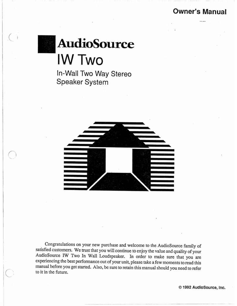 AudioSource IW Two User manual AudioSource IW Two User manual