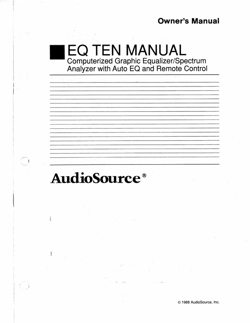 AudioSource EQ 10 owner's manual
