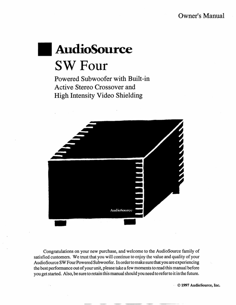 AudioSource SW 4 User manual