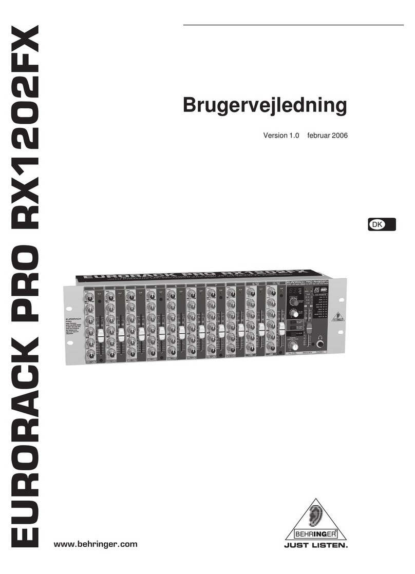 Behringer EURORACK PRO RX1202FX Technical document