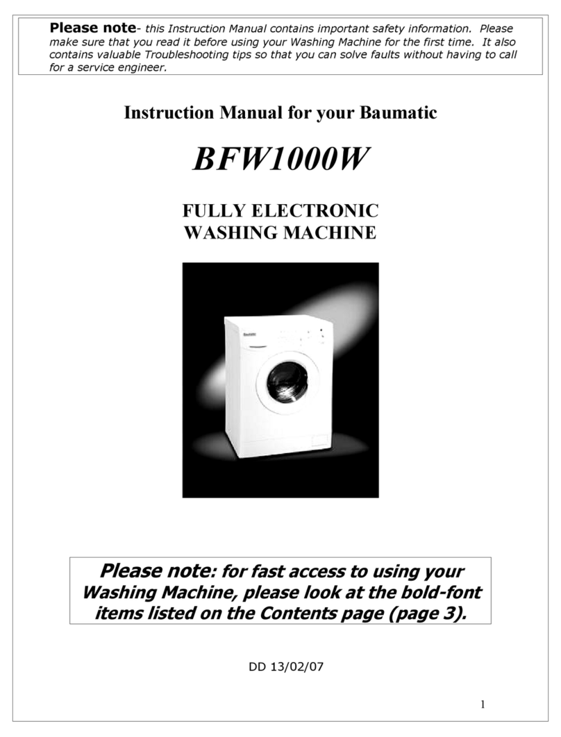 Baumatic BFW1000W User manual