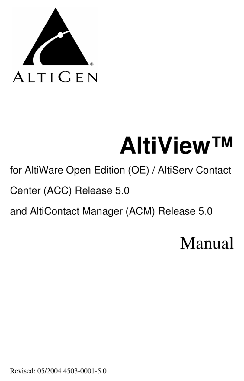 Altigen AltiView User manual Altigen AltiView User manual