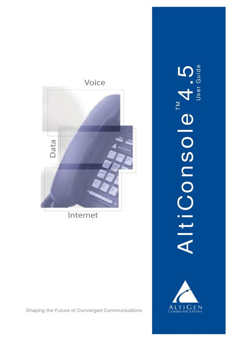 Altigen AltiConsole 4.5 User manual Altigen AltiConsole 4.5 User manual