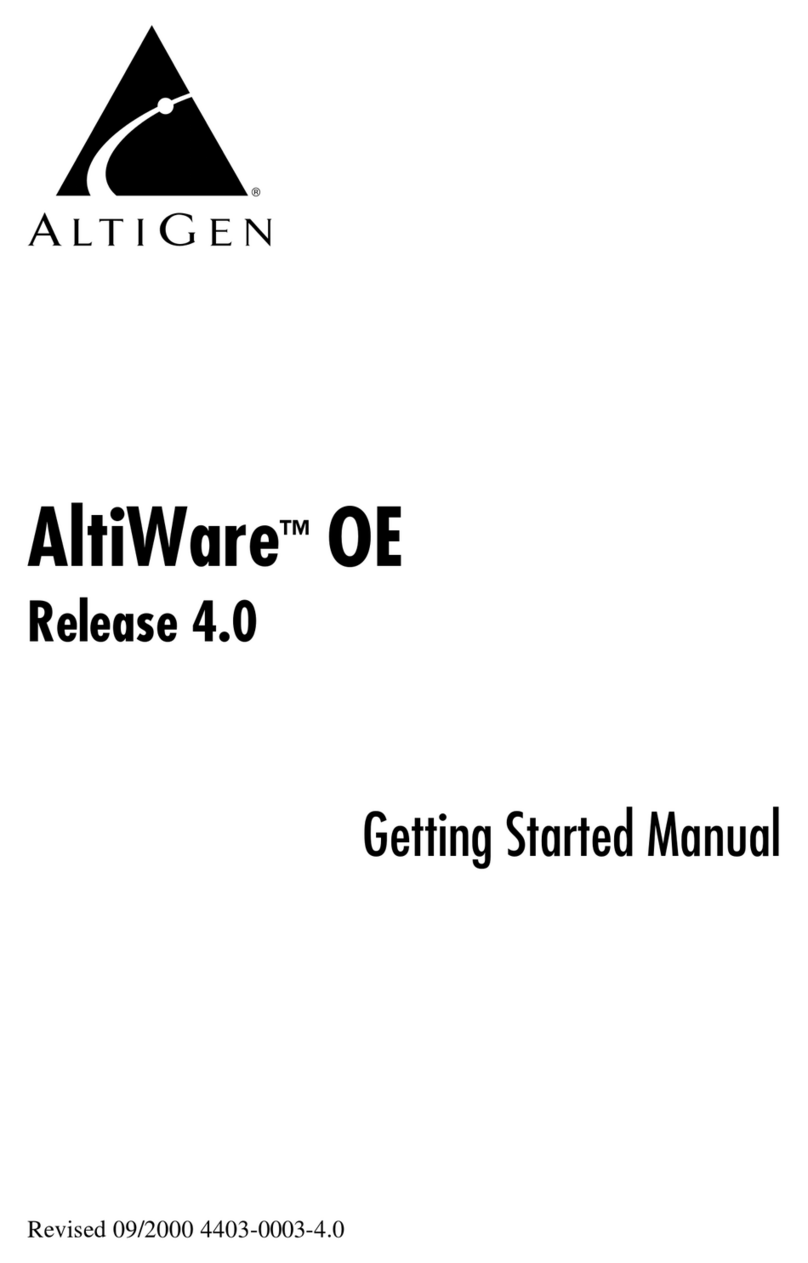 Altigen AltiWare OE Release 4.0 Parts list manual
