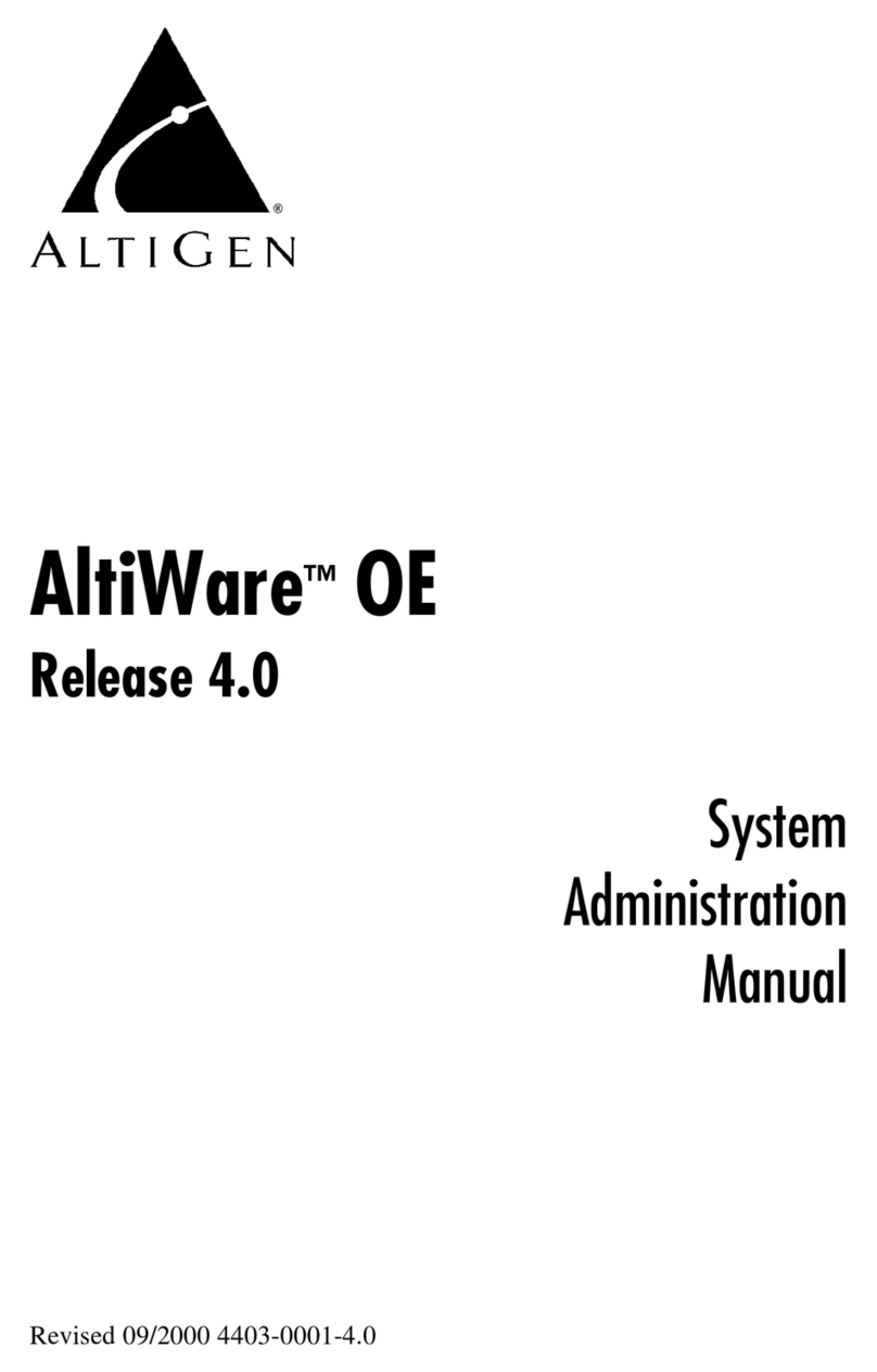 Altigen AltiWare OE Release 4.0 Instruction Manual