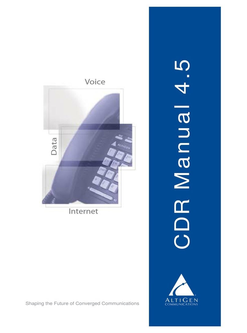 Altigen Call Detail Reporting User manual Altigen Call Detail Reporting User manual