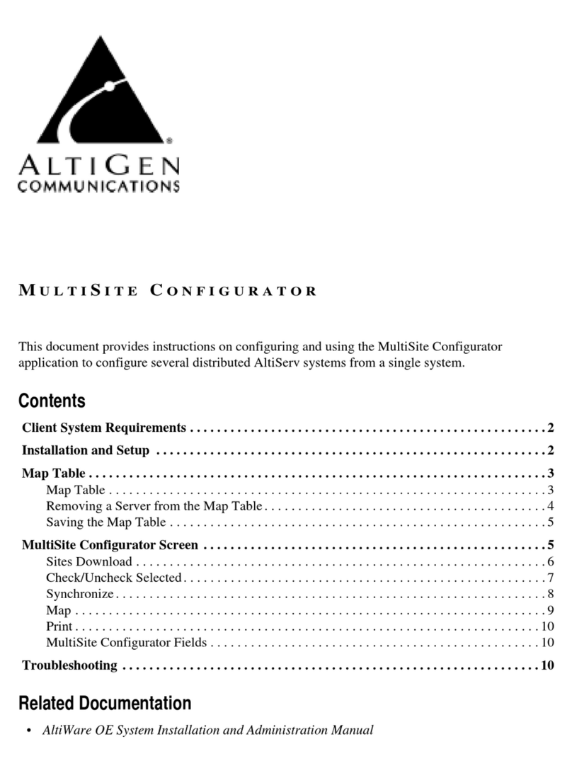 Altigen MultiSite Configurator Configuration guide Altigen MultiSite Configurator Configuration guide