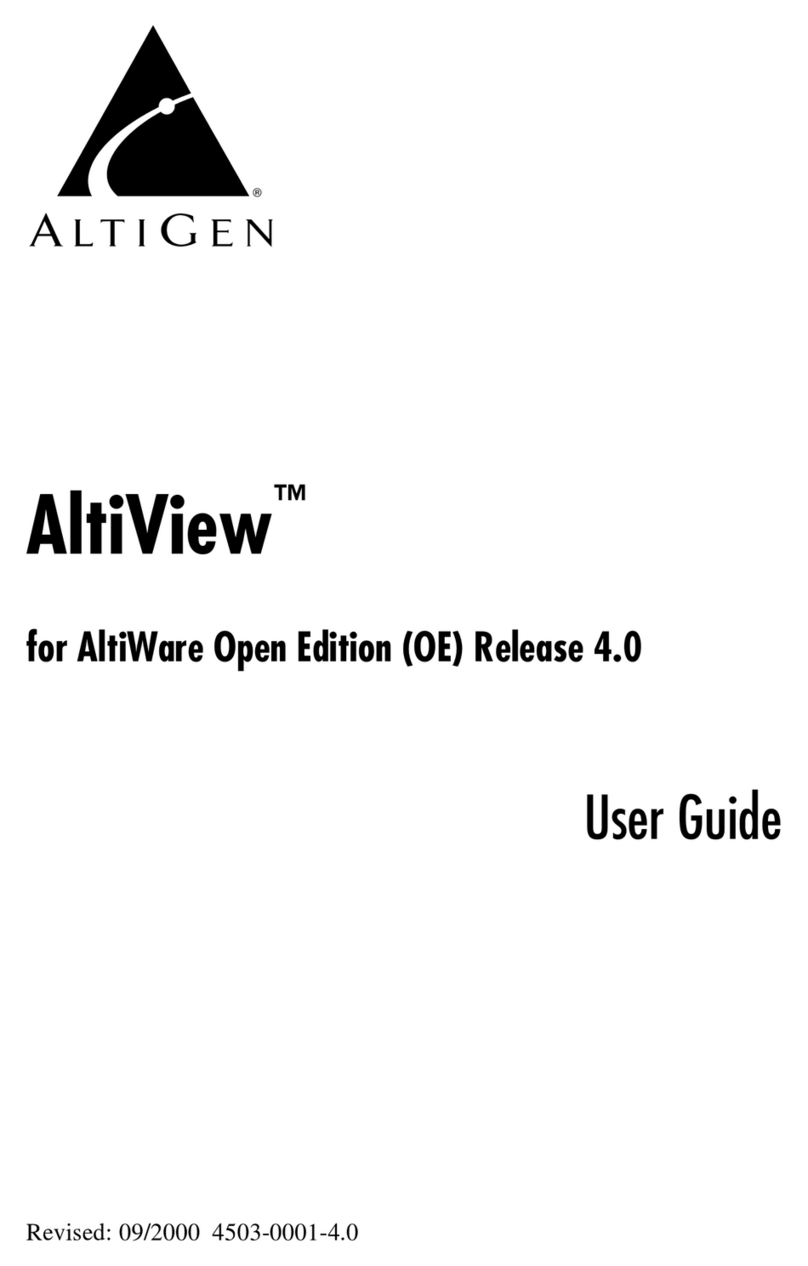 Altigen AltiView Release 4.0 User manual Altigen AltiView Release 4.0 User manual