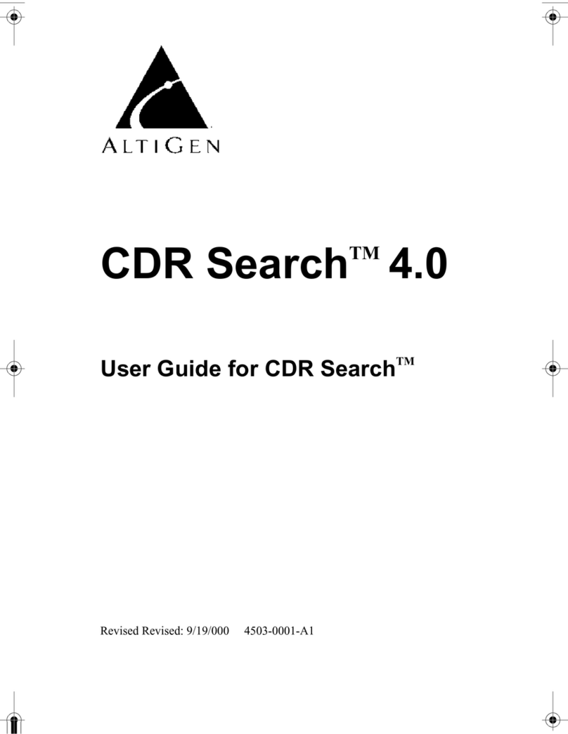Altigen CDR Search 4.0 User manual