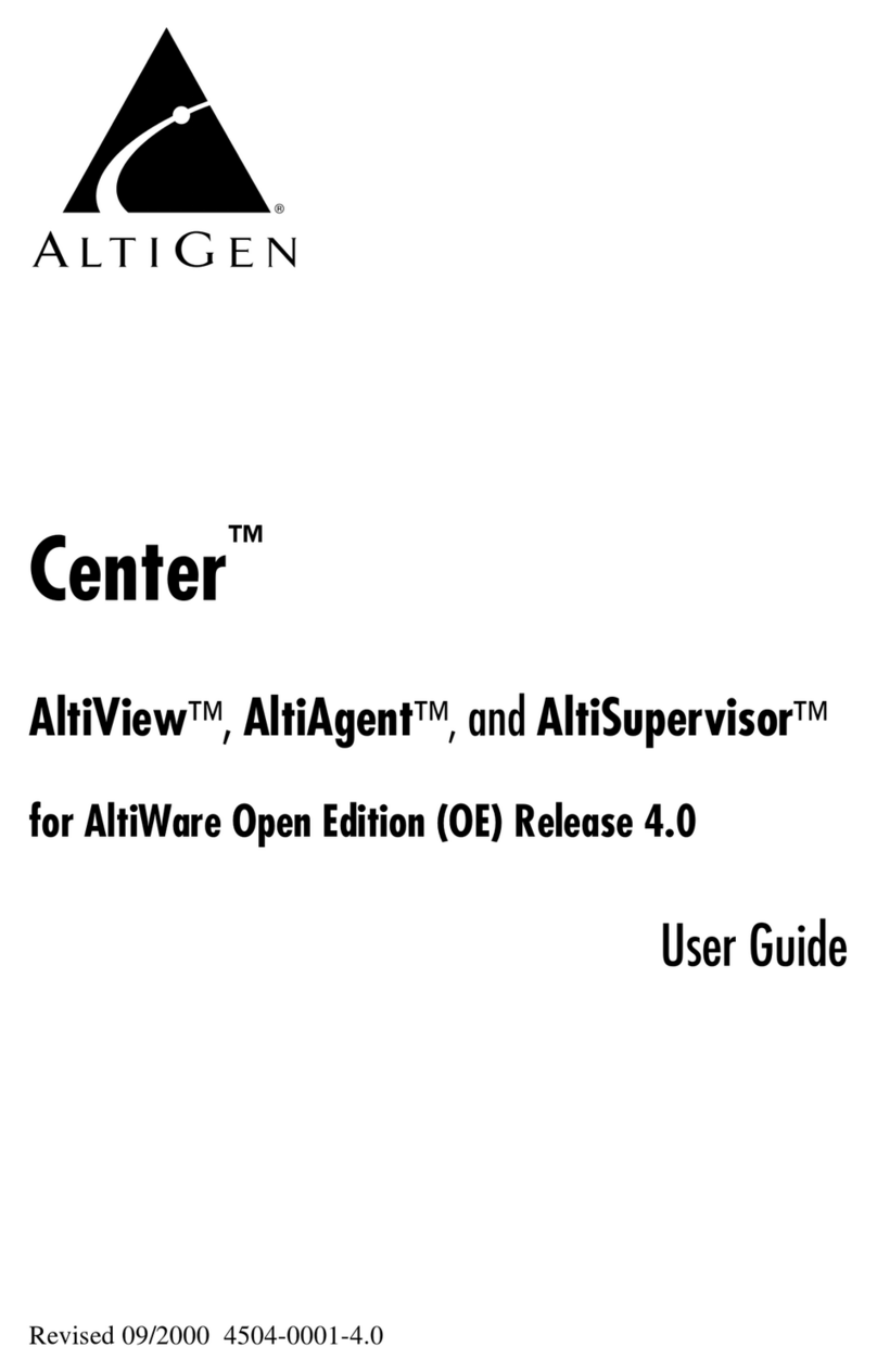 Altigen Center User manual