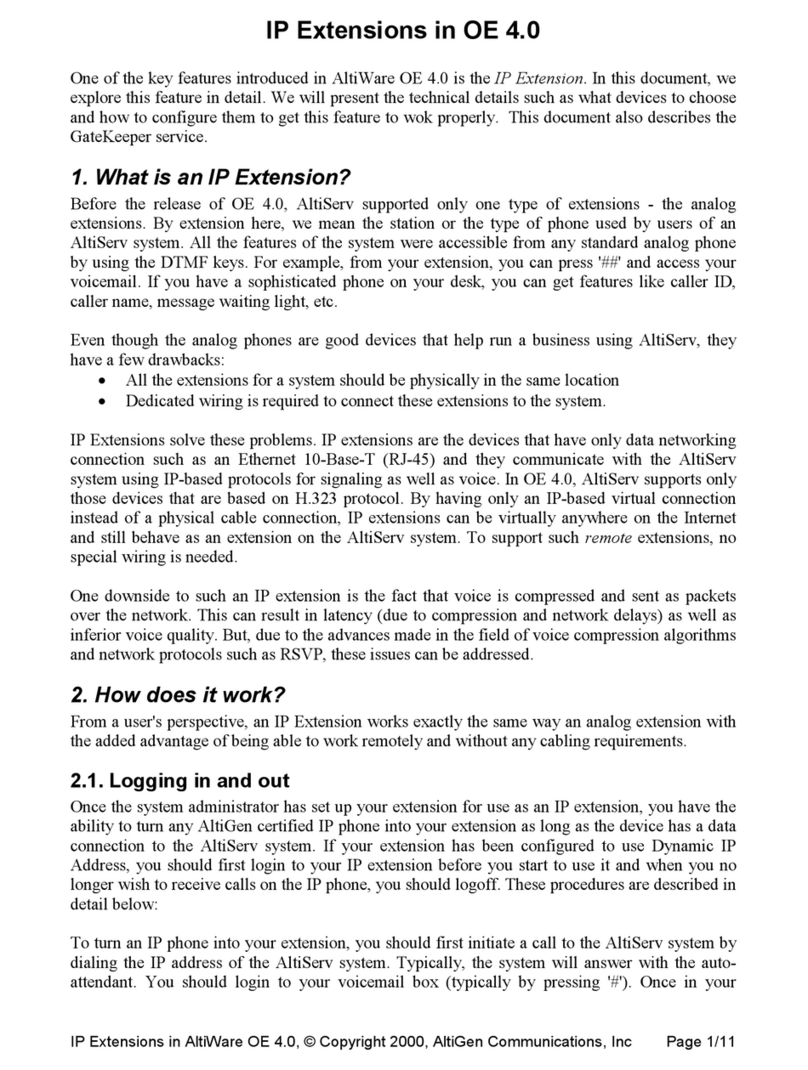 Altigen Altiware OE 4.0 Guide User manual