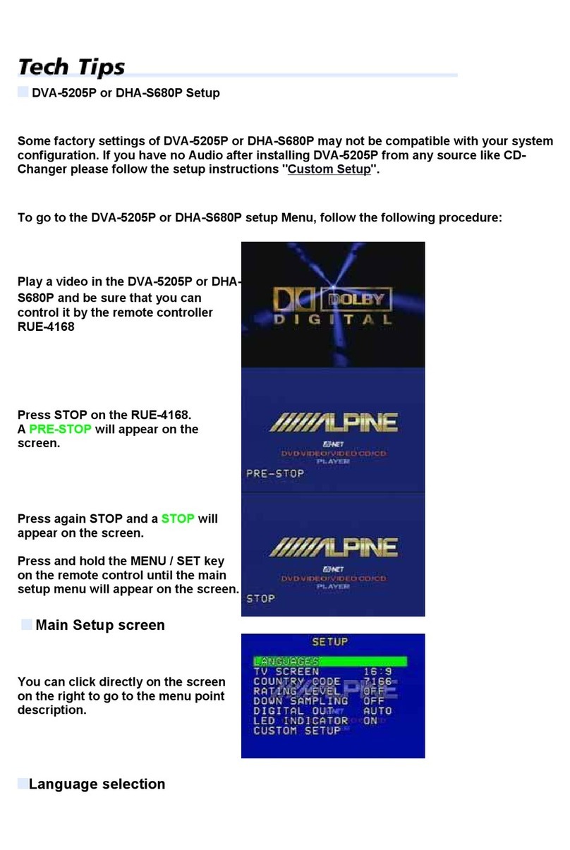 Alpine DVA-5205P User manual
