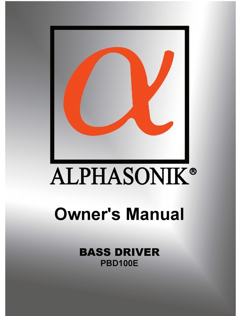 Alphasonik PBD100E owner's manual