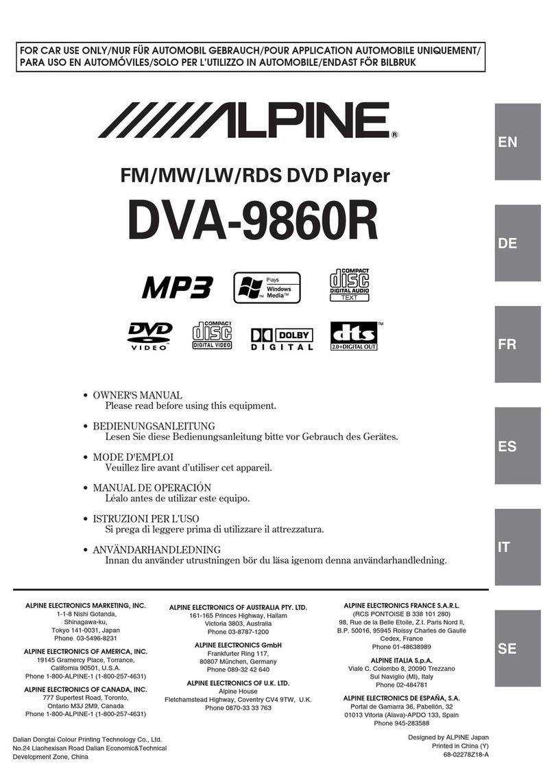 Alpine DVA-9860R User manual