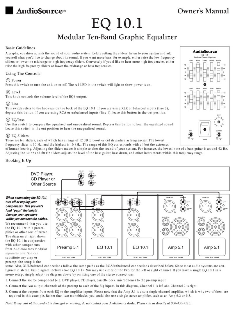AudioSource EQ 10.1 owner's manual