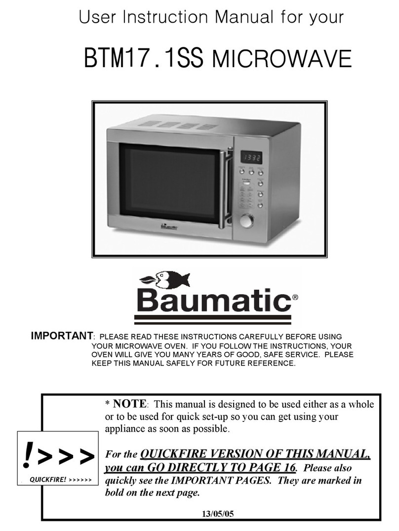 Baumatic BTM17.1SS User instruction manual