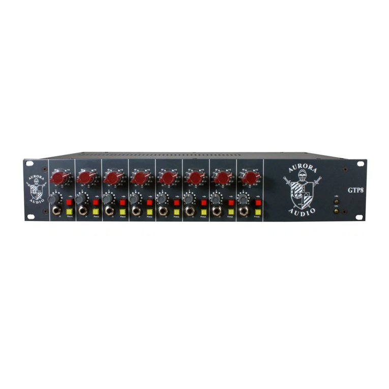 Aurora Audio GTP8 instruction sheet