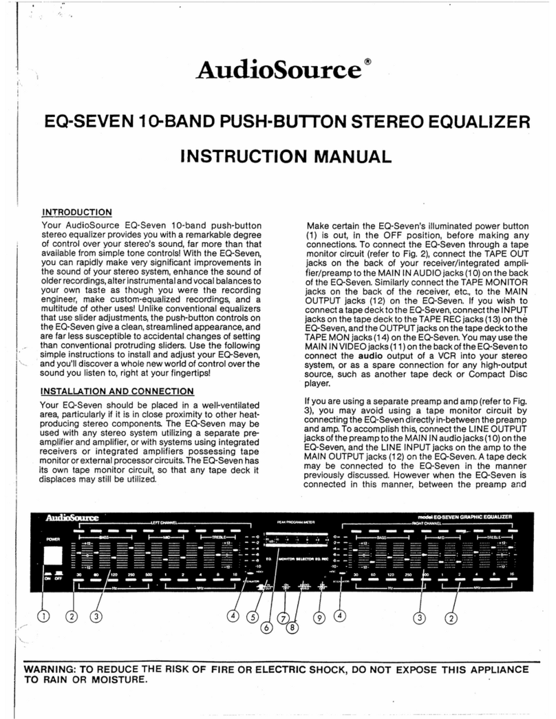 AudioSource EQ 7 instruction manual
