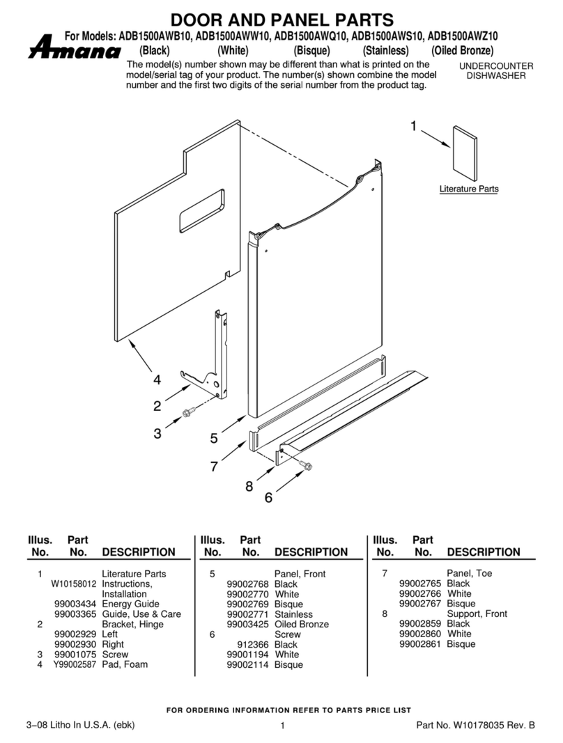 Amana ADB1500AWB10 Setup guide