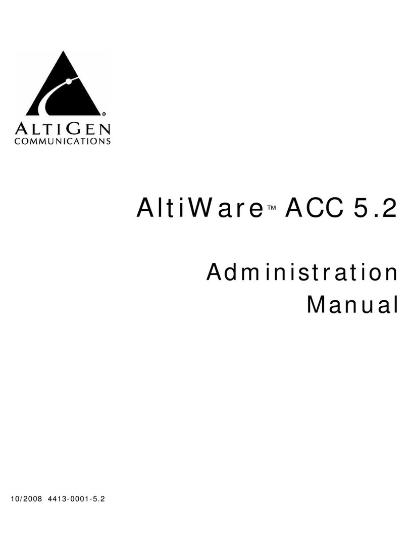 Altigen AltiWare ACC 5.2 Instruction Manual Altigen AltiWare ACC 5.2 Instruction Manual