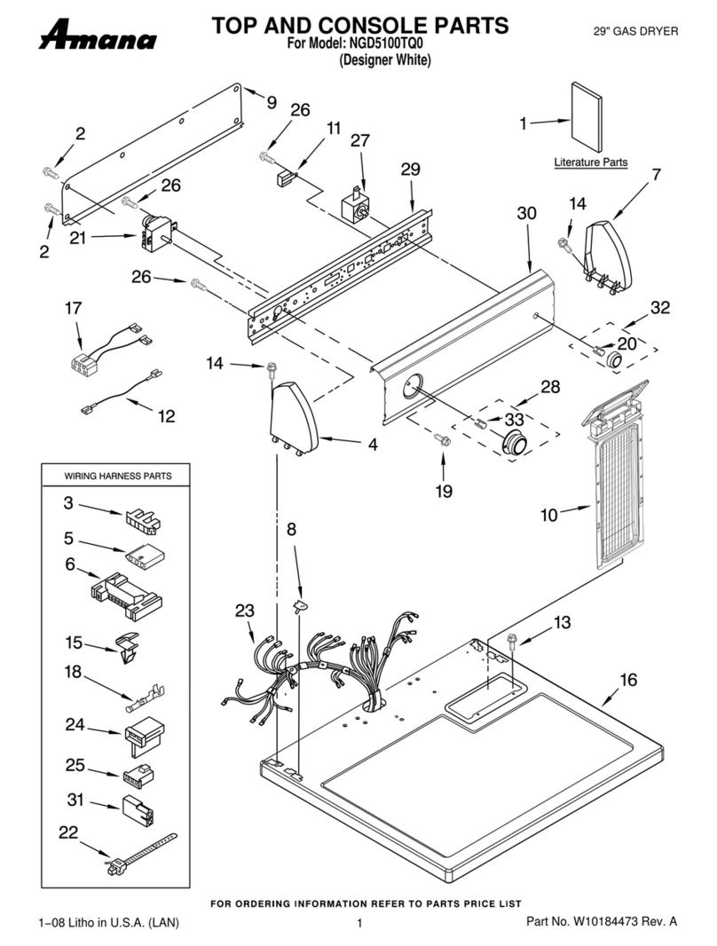Amana NGD5100TQ0 User manual Amana NGD5100TQ0 User manual