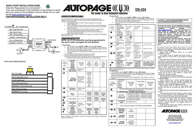 Auto Page XT-12 Instruction Manual Auto Page XT-12 Instruction Manual
