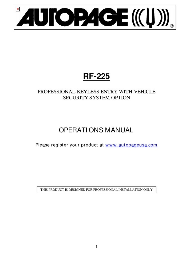 Auto Page RF-225 User manual