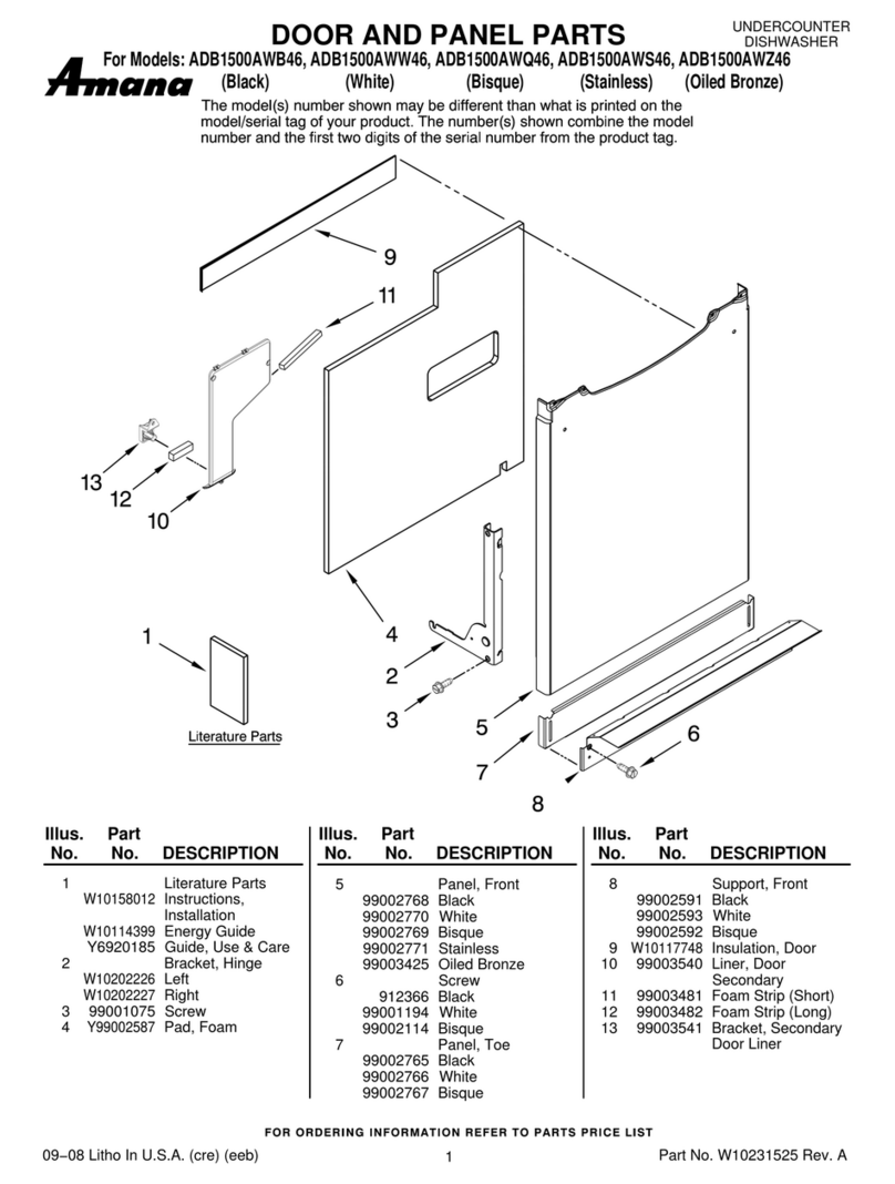 Amana ADB1500AWB46 Setup guide