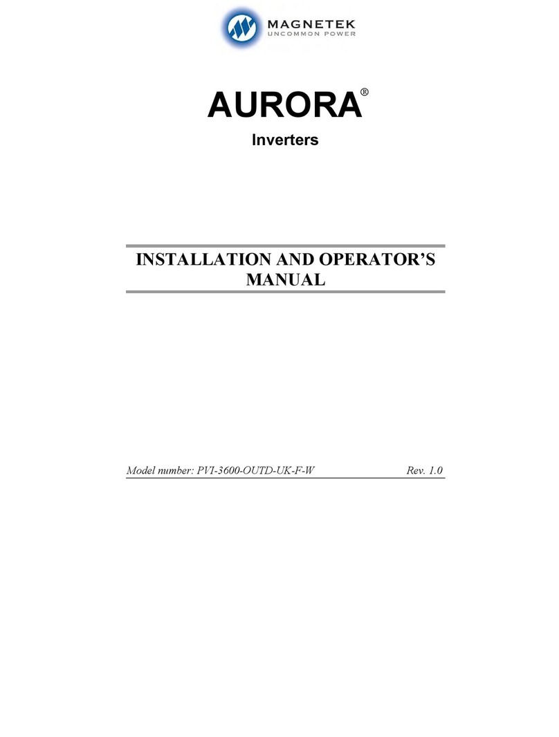 Aurora PVI-3600-OUTD-UK-F-W   oper Installation and operator's manual