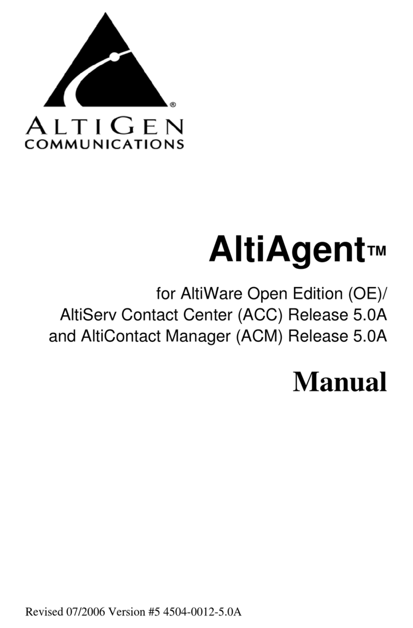 Altigen AltiAgent User manual