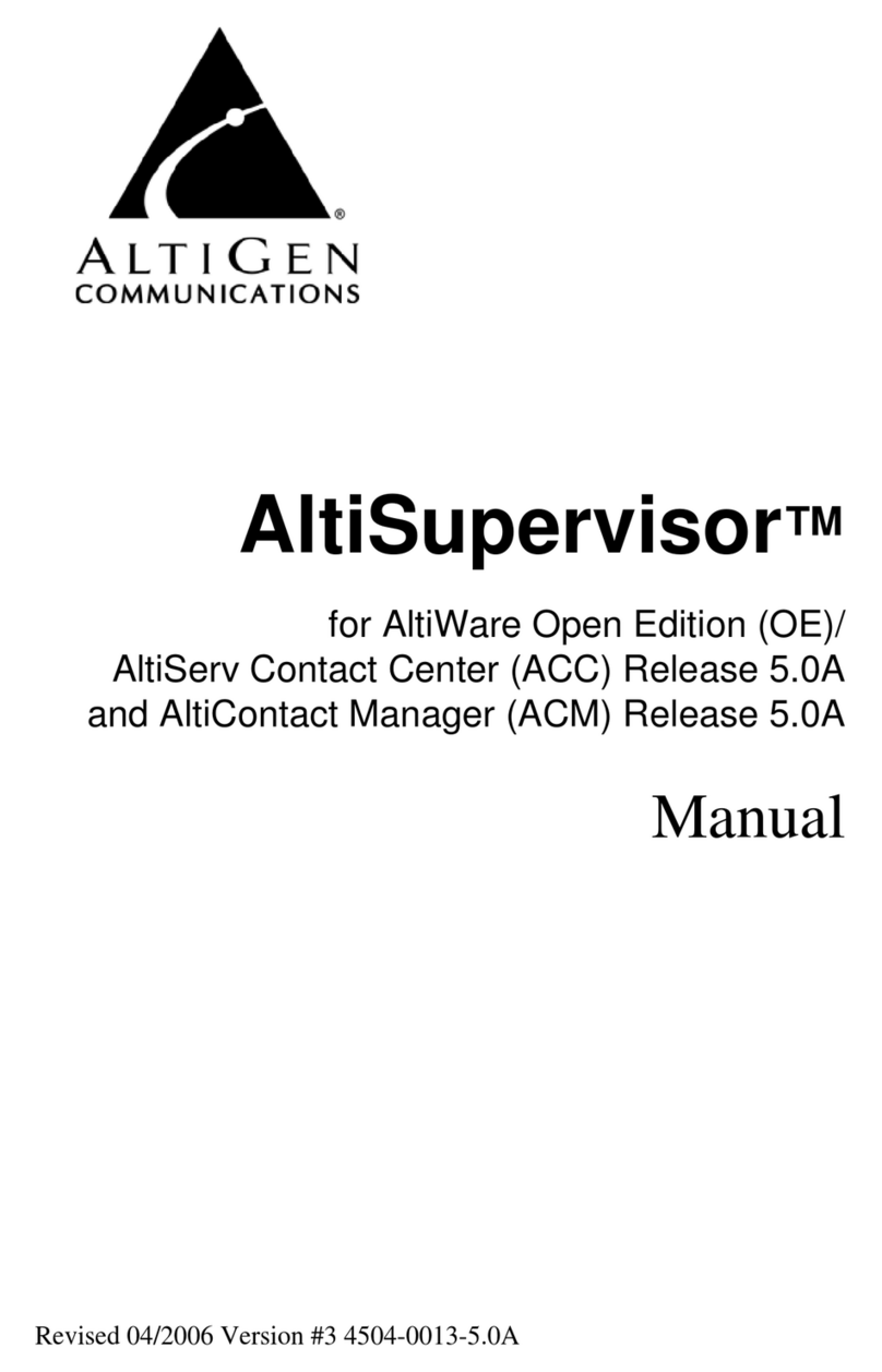Altigen AltiSupervisor User manual