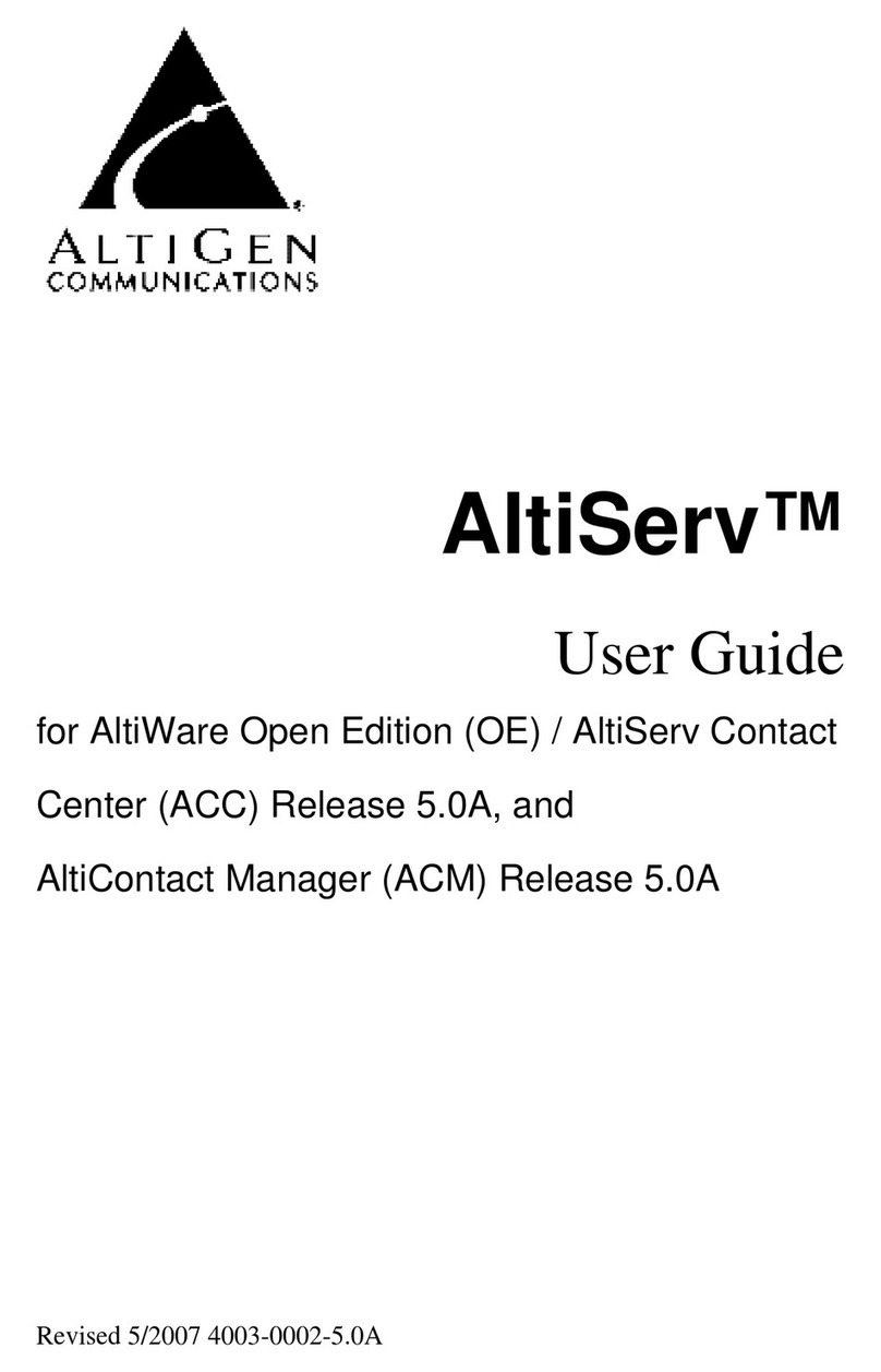 Altigen AltiServ User manual