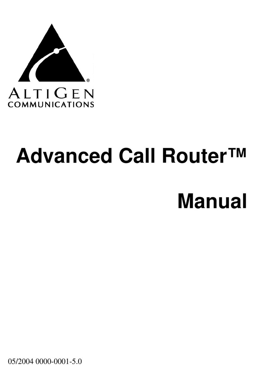 Altigen Advanced Call Router User manual