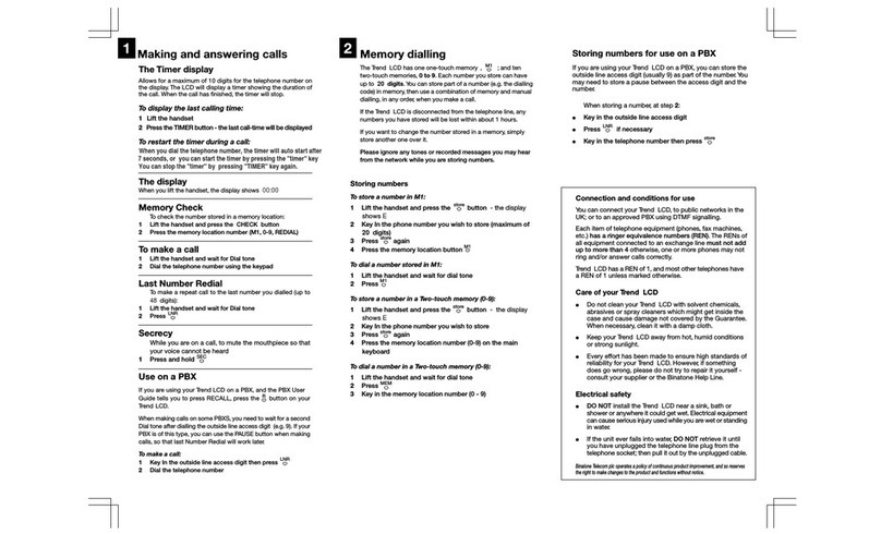 Binatone Trend LCD user guide