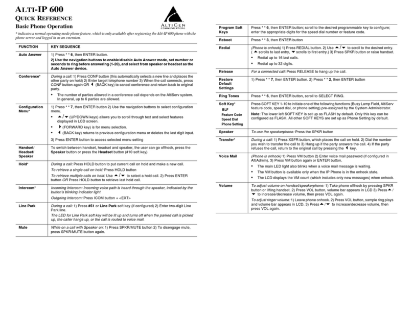 Altigen Alti-IP 600 User manual