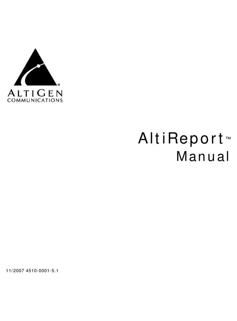 Altigen AltiReport User manual Altigen AltiReport User manual