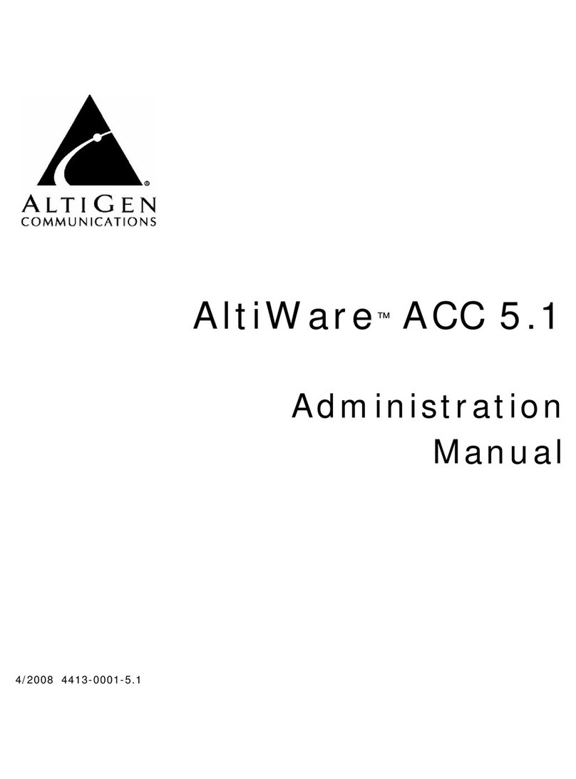 Altigen AltiWare ACC 5.1 Administration manual