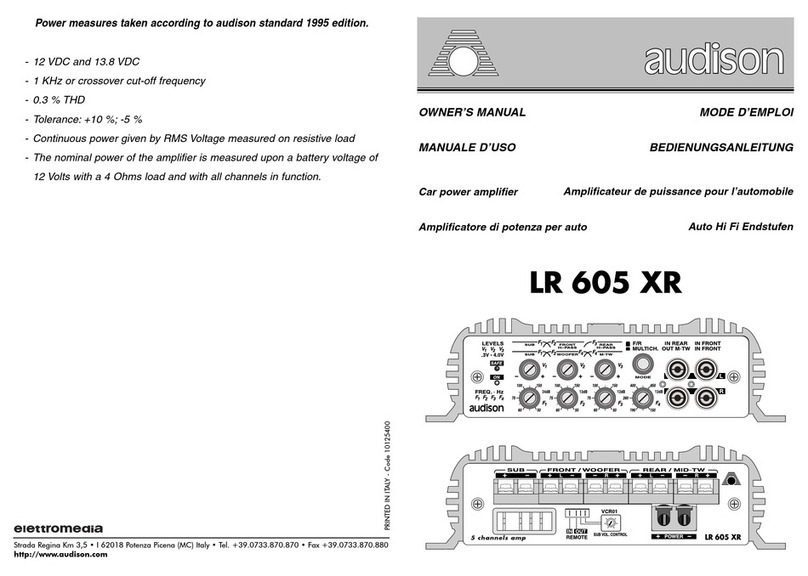 Audison LR 605 XR User manual